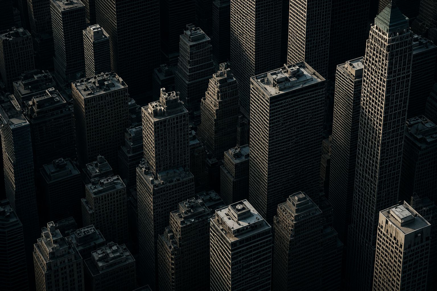 Strategic high-angle view of a complex urban grid