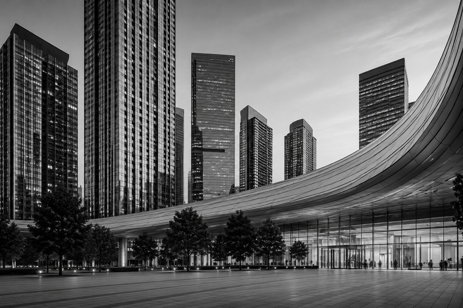 High-end corporate architectural landscape